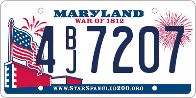 MD license plate 4BJ7207