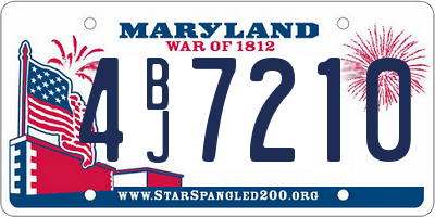 MD license plate 4BJ7210