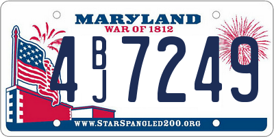 MD license plate 4BJ7249