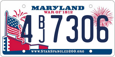 MD license plate 4BJ7306