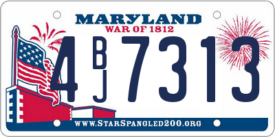MD license plate 4BJ7313
