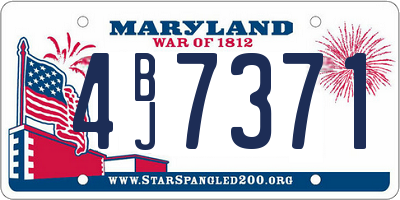 MD license plate 4BJ7371