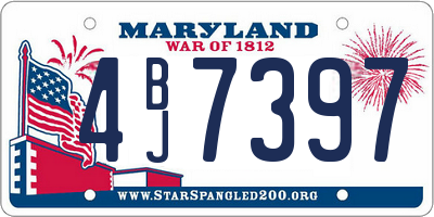 MD license plate 4BJ7397