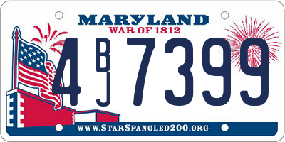 MD license plate 4BJ7399