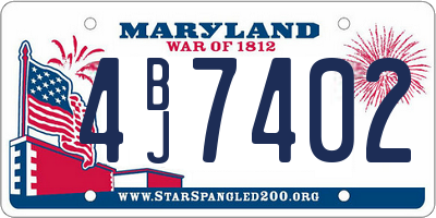 MD license plate 4BJ7402