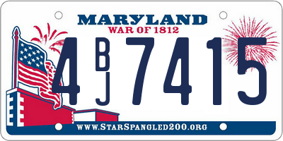 MD license plate 4BJ7415