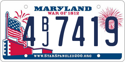 MD license plate 4BJ7419