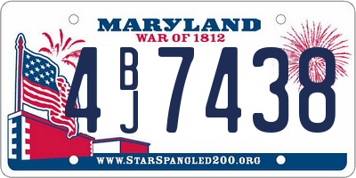 MD license plate 4BJ7438