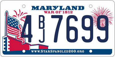 MD license plate 4BJ7699