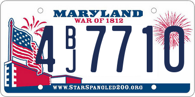 MD license plate 4BJ7710