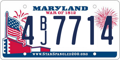 MD license plate 4BJ7714