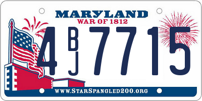 MD license plate 4BJ7715
