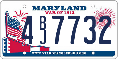 MD license plate 4BJ7732
