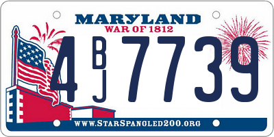 MD license plate 4BJ7739