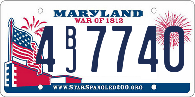 MD license plate 4BJ7740