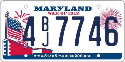 MD license plate 4BJ7746