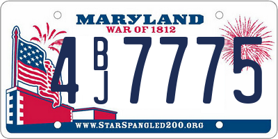 MD license plate 4BJ7775