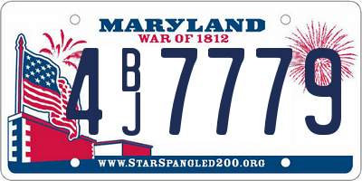 MD license plate 4BJ7779