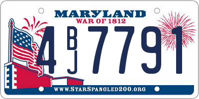 MD license plate 4BJ7791