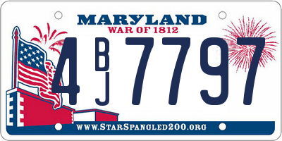 MD license plate 4BJ7797