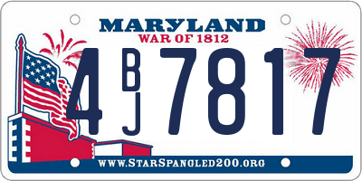 MD license plate 4BJ7817