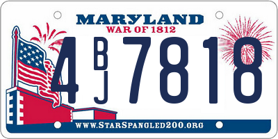 MD license plate 4BJ7818