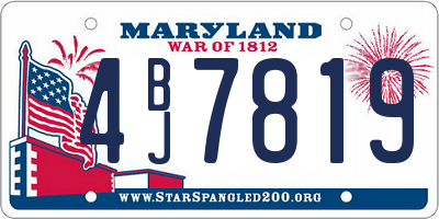 MD license plate 4BJ7819