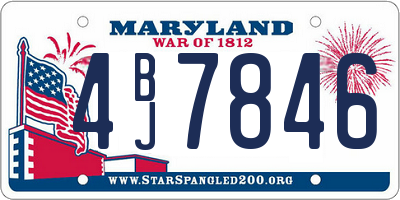 MD license plate 4BJ7846