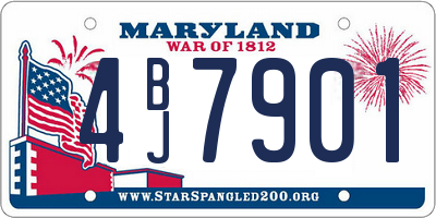MD license plate 4BJ7901