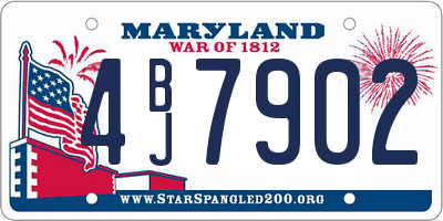 MD license plate 4BJ7902