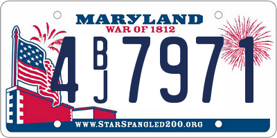 MD license plate 4BJ7971