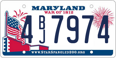MD license plate 4BJ7974