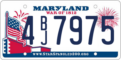 MD license plate 4BJ7975