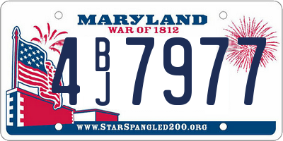 MD license plate 4BJ7977