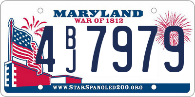 MD license plate 4BJ7979