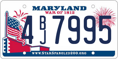 MD license plate 4BJ7995