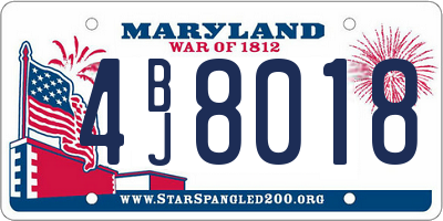 MD license plate 4BJ8018