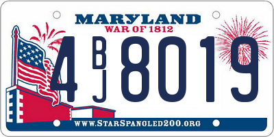 MD license plate 4BJ8019