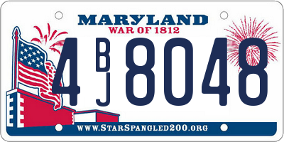 MD license plate 4BJ8048