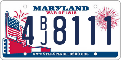 MD license plate 4BJ8111