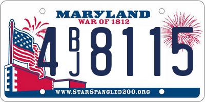 MD license plate 4BJ8115