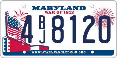 MD license plate 4BJ8120