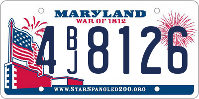 MD license plate 4BJ8126