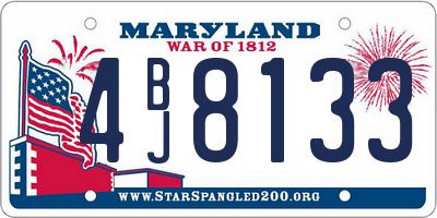 MD license plate 4BJ8133