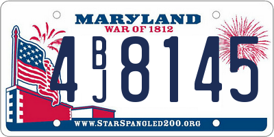 MD license plate 4BJ8145