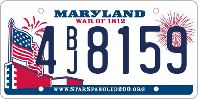 MD license plate 4BJ8159
