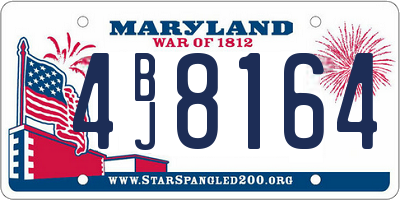 MD license plate 4BJ8164