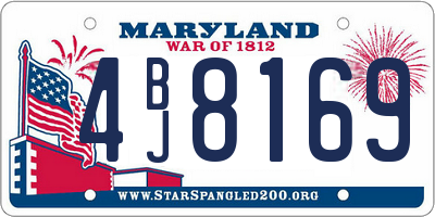 MD license plate 4BJ8169