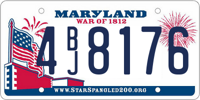 MD license plate 4BJ8176