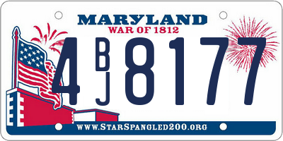 MD license plate 4BJ8177